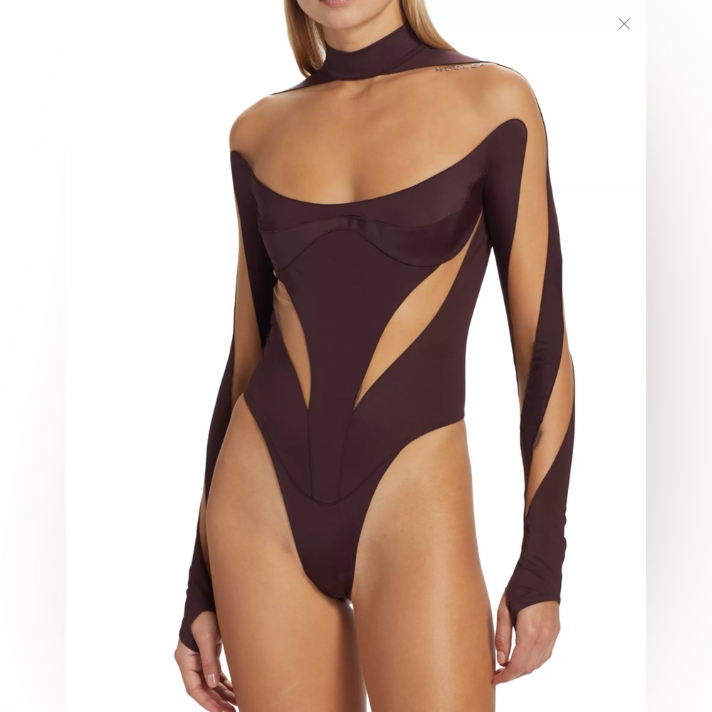 Mugler Illusion Mesh-Insert Bodysuit